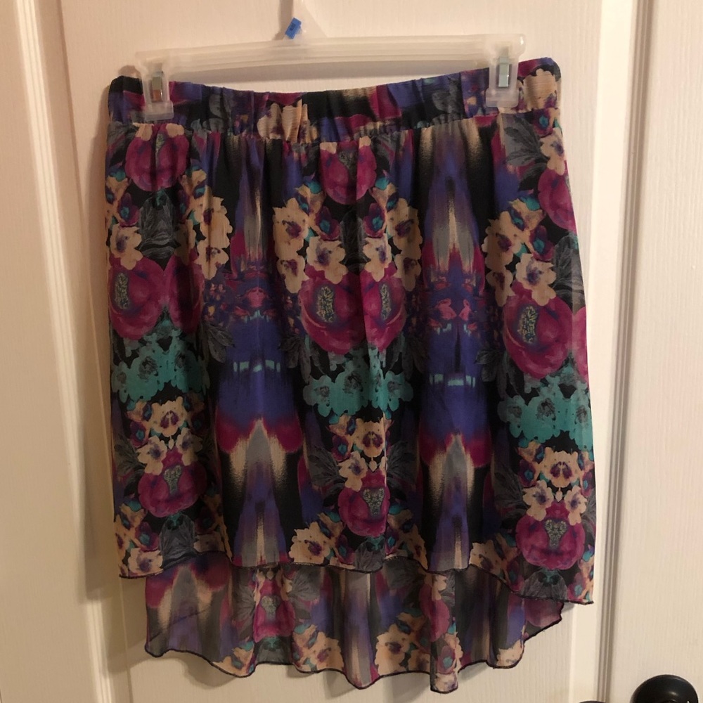 High low floral skirt!